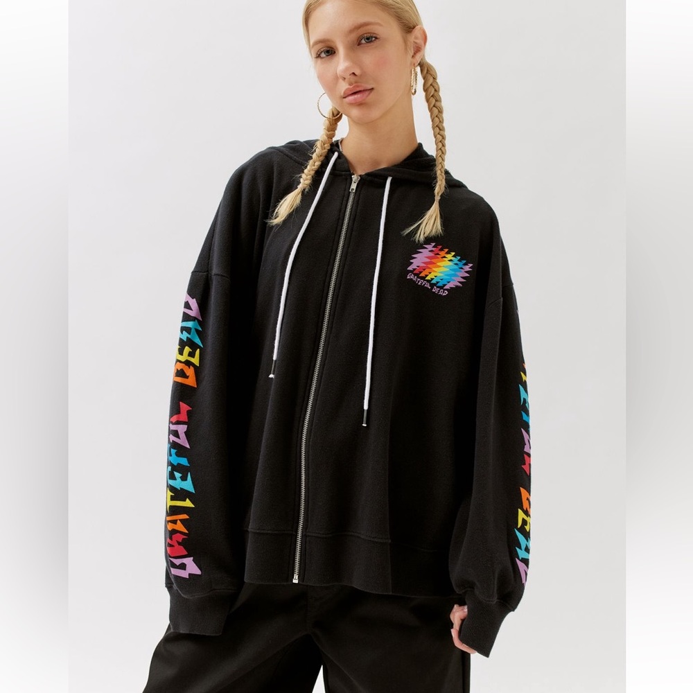 Urban Outfitters Chaser Greatful Dead Zip up hoodie